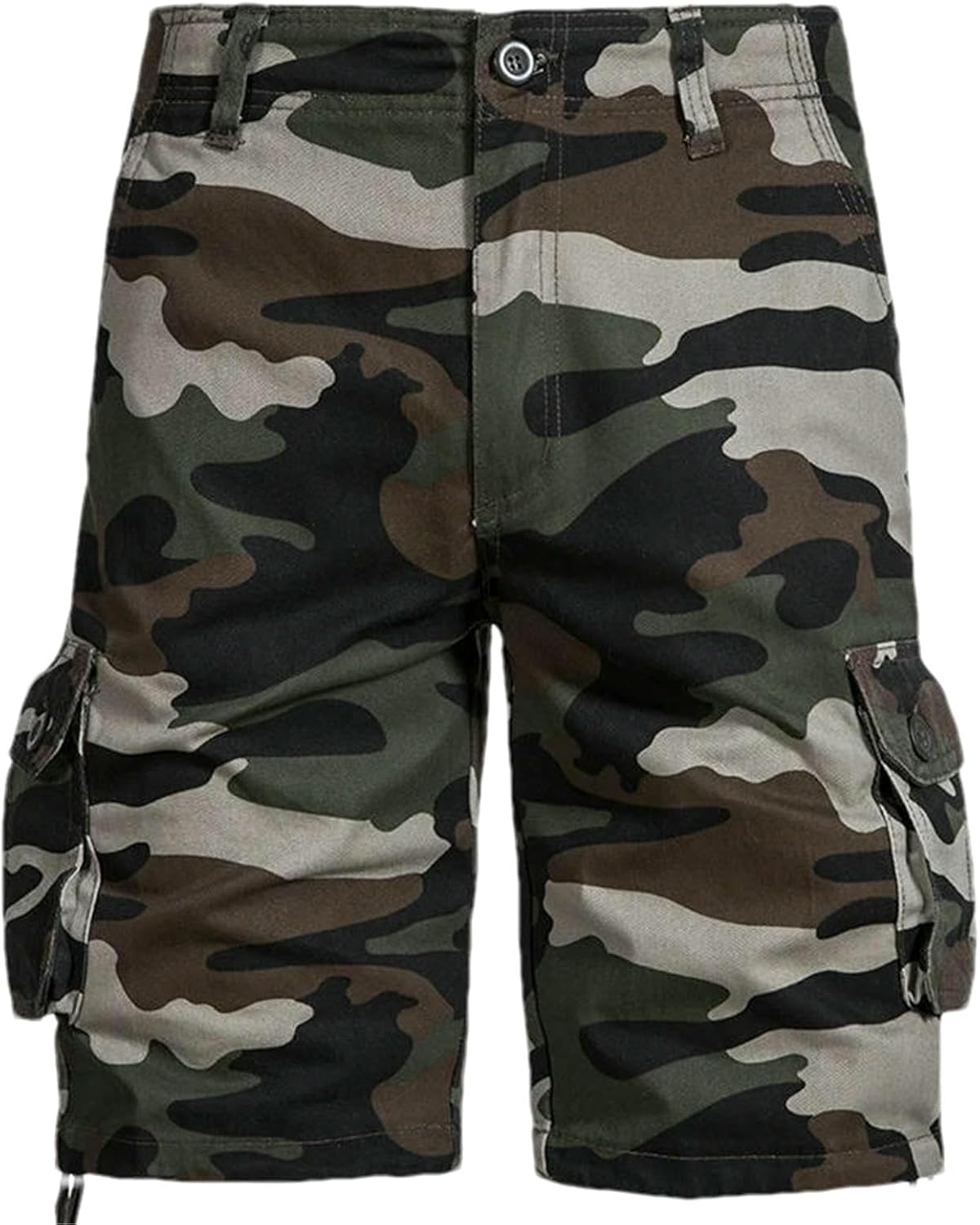 JXQXHCFS Men's Camo Shorts Summer Casual Half Pants Camouflage Sports Short Pants Side Pocket Cotton Breathable Shorts