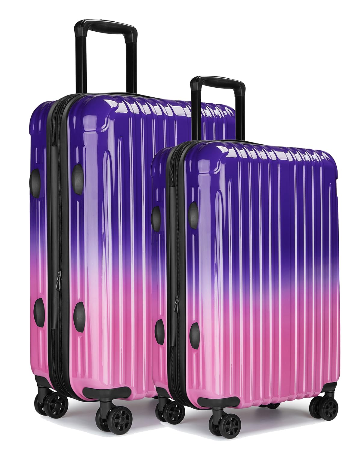 luggage set, 20 inch carry on luggage, 24 inch checked luggage lightweight hardside suitcase with spinner wheels, tsa lock, 2-piece set