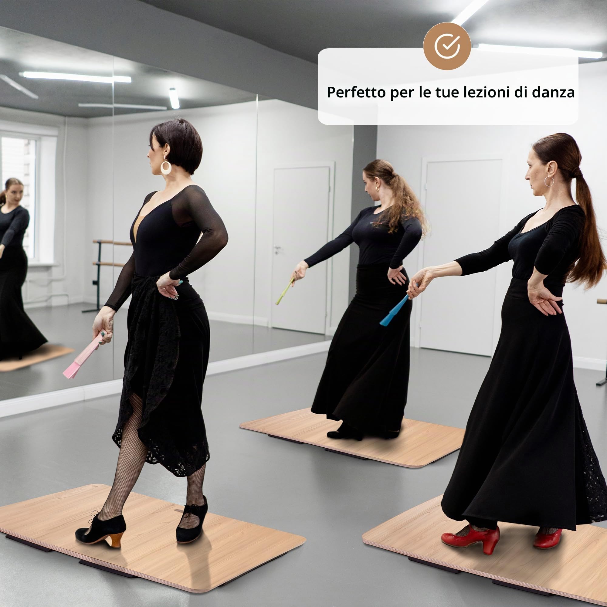 ODOXIA Tavola da Tip-Tap | Pista da Ballo Portatile per Qualunque Superficie | Tavola da Tip-Tap Imbottita | Tappetino da Tip-Tap | Pista per Allenamento Ballo per Casa O Palestra