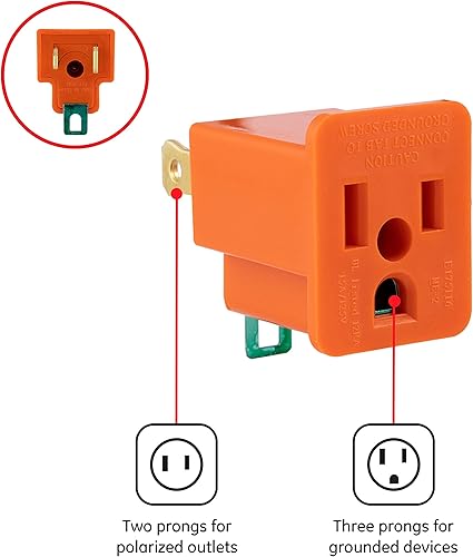 Miniatura 2 de GE - Adaptador enchufe polarizado