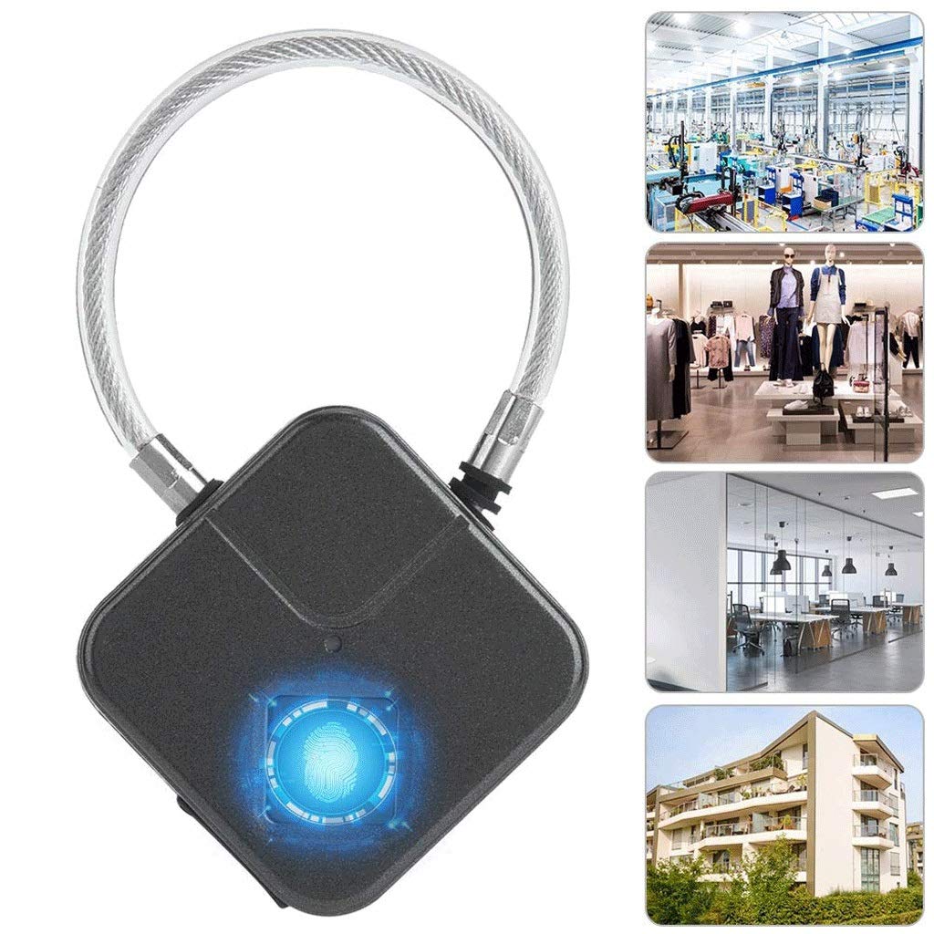 Lucchetto per impronte digitali, lucchetto per borsa con metallo impermeabile IP66, adatto per armadietto della palestra, serratura dell'armadietto della scuola, zaino, valigia, bagaglio da viaggio (