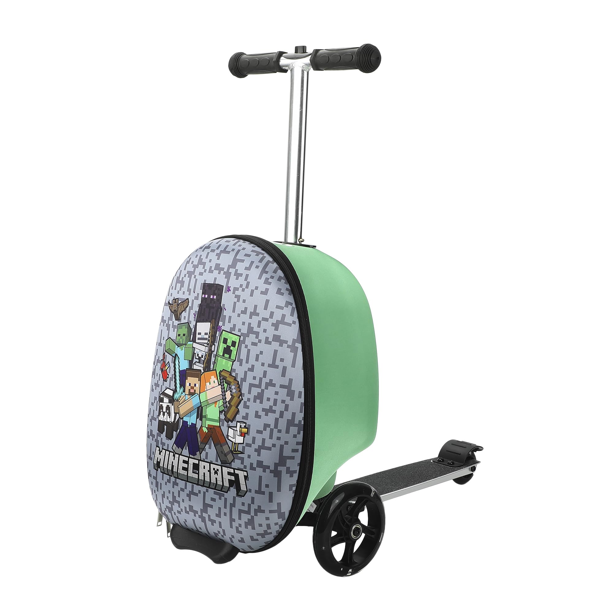 Bioworld Minecraft Kids' 2-in-1 Suitcase (18") and Scooter Luggage