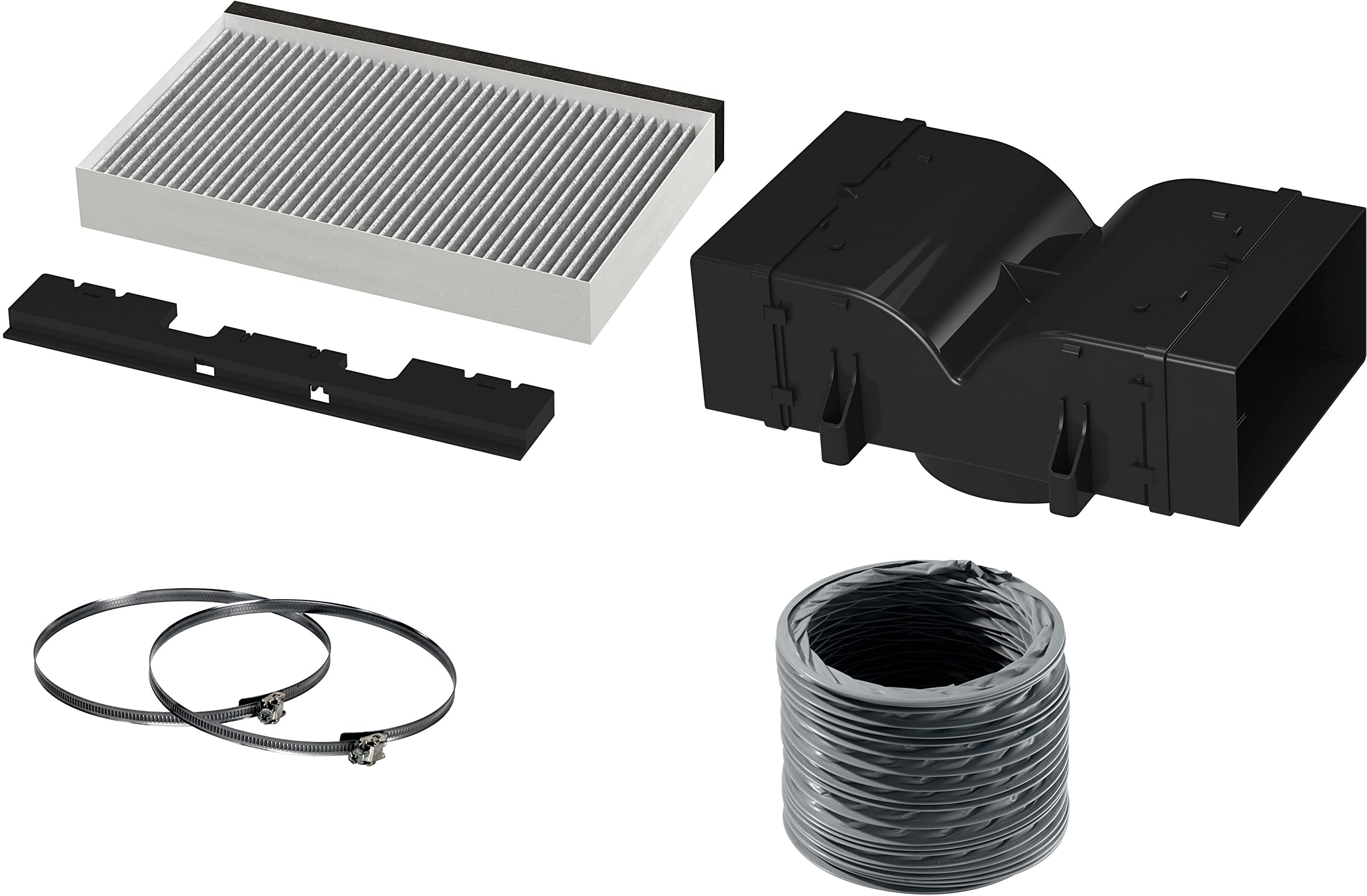Bosch DWZ2CB1I4 Accessories for Cooker Hoods, Clean Air Standard Recirculation Kit (5 Pieces), Made in Germany