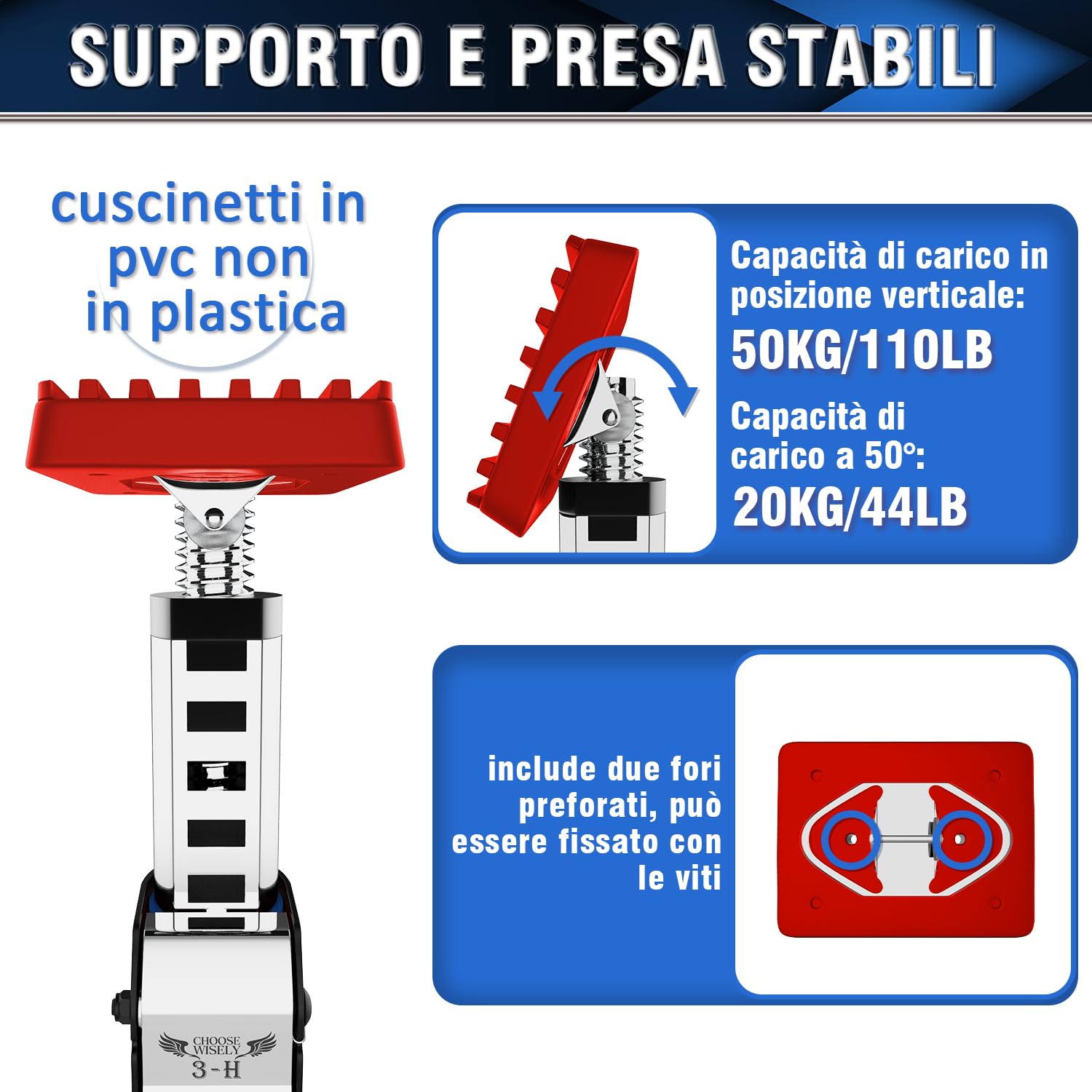 3-H Asta di supporto telescopica di terza mano, resistente, barre di carico, asta di supporto interamente in acciaio per armadietti, martinetti e cartongesso, capacità 74,8 kg e si estende da 110 a