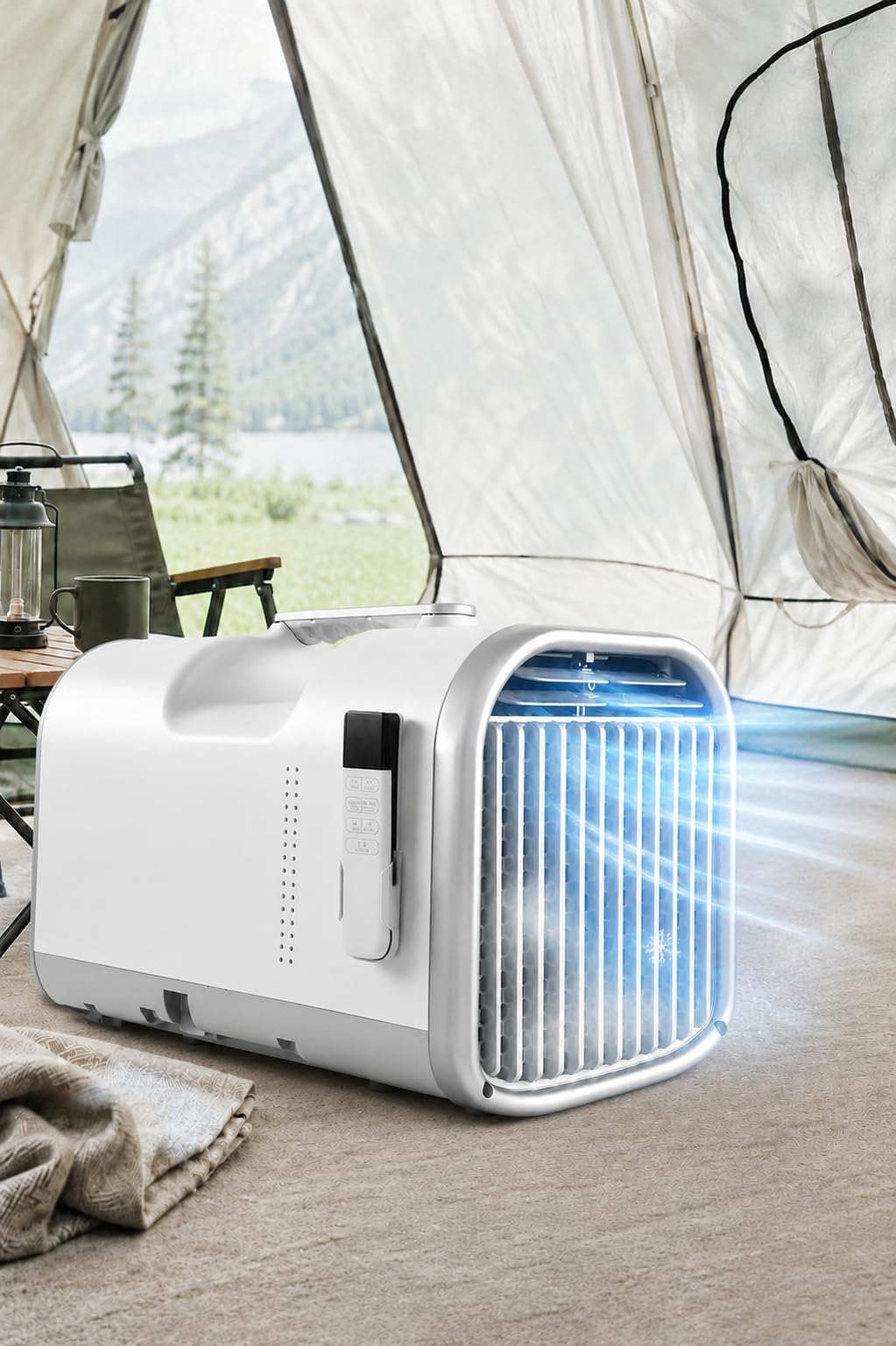 forplubossmmp Portable Air Conditioner, Mobile Tent Air Conditioner, 330w/400w Low Power Consumption, 12-Hour Timer, Comes With Remote Control, Automatic Evaporation Without Drainage T1-pro