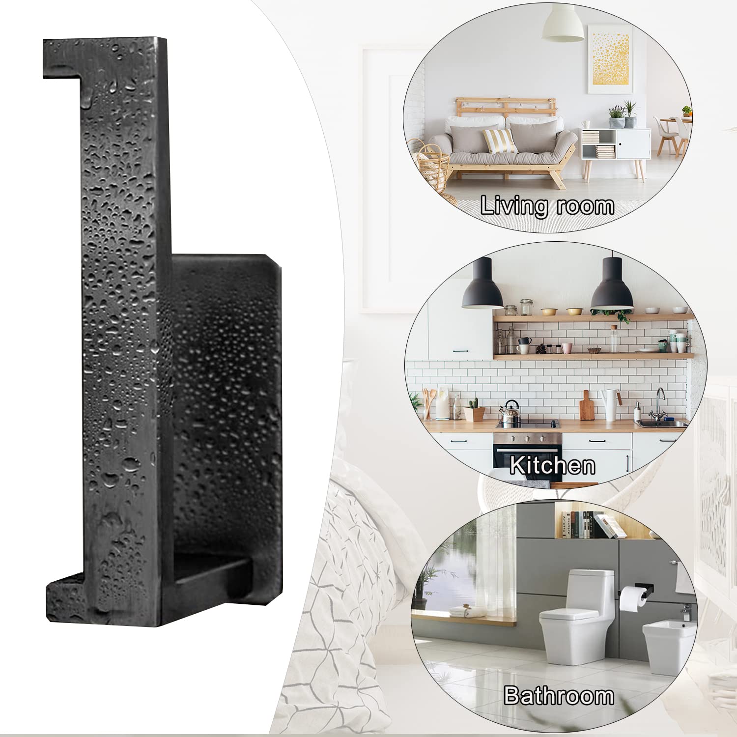 Porte Sopalin, 13cm Porte Papier Toilette, Porte-Papier Toilette Auto-adhésif, Support Papier