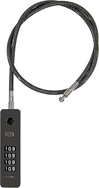 Zolunu Combination Lock Cable Security Steel Cable Luggage Lock Weatherproof with Resettable Code, Braided Steel Coated Anti-Theft Cable Lock