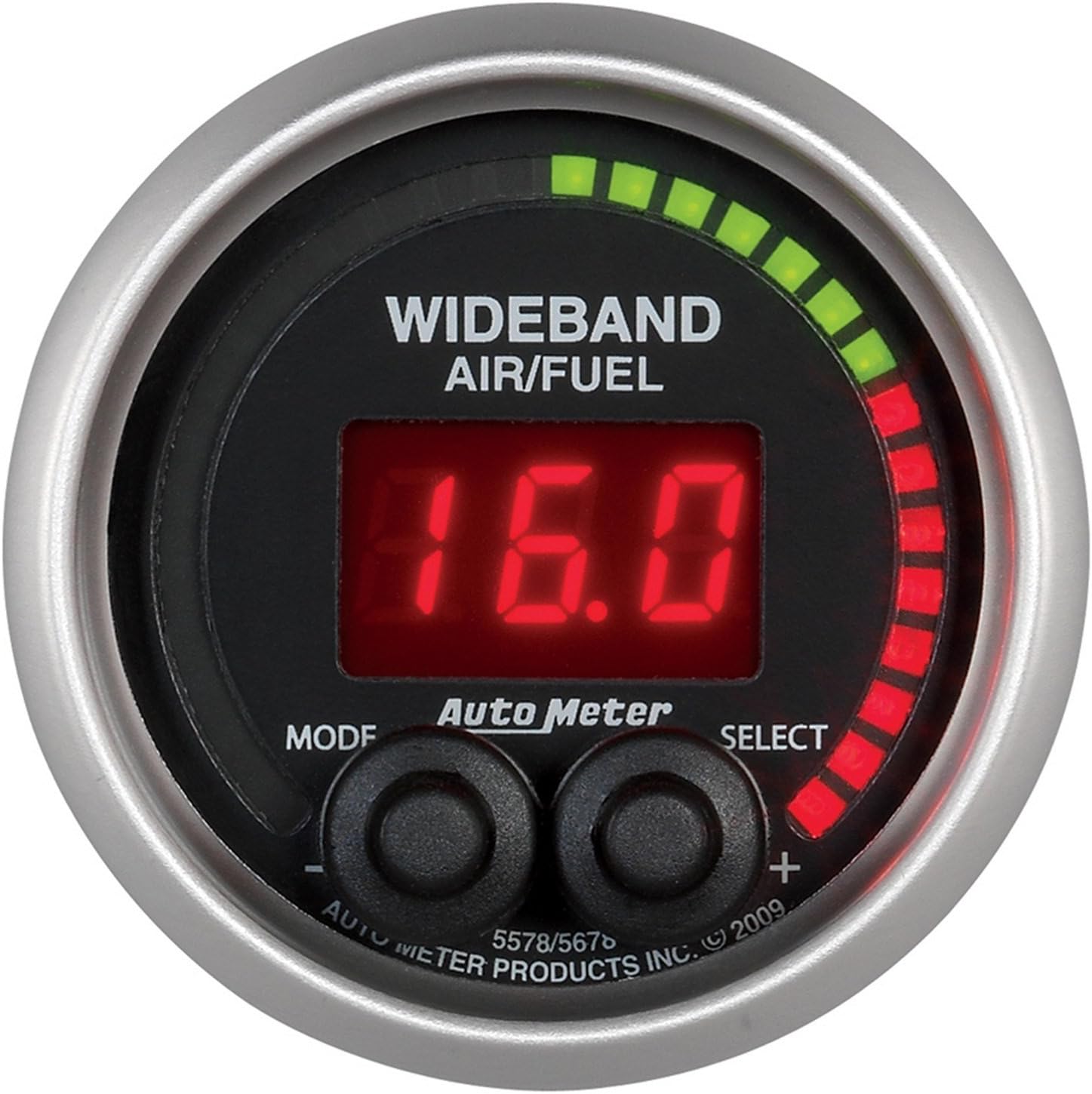 Auto Meter 5678 Elite 2-1/16" Wideband Air/Fuel Ratio Pressure Gauge