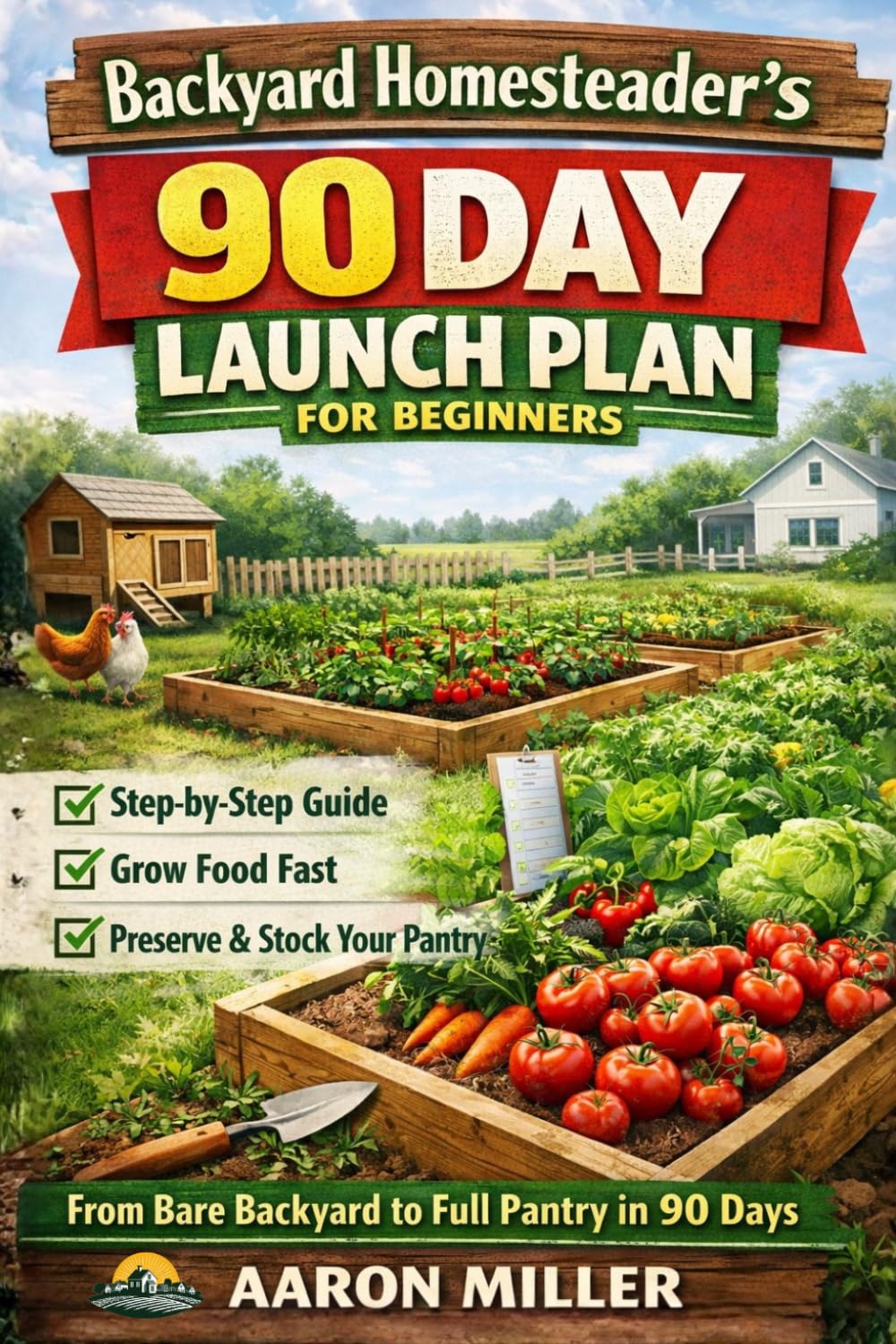 Backyard Homesteader's 90 Day Launch Plan for Beginners: From Bare Backyard to Full Pantry in 90 Days (Backyard Homesteader's Series with Aaron Miller)