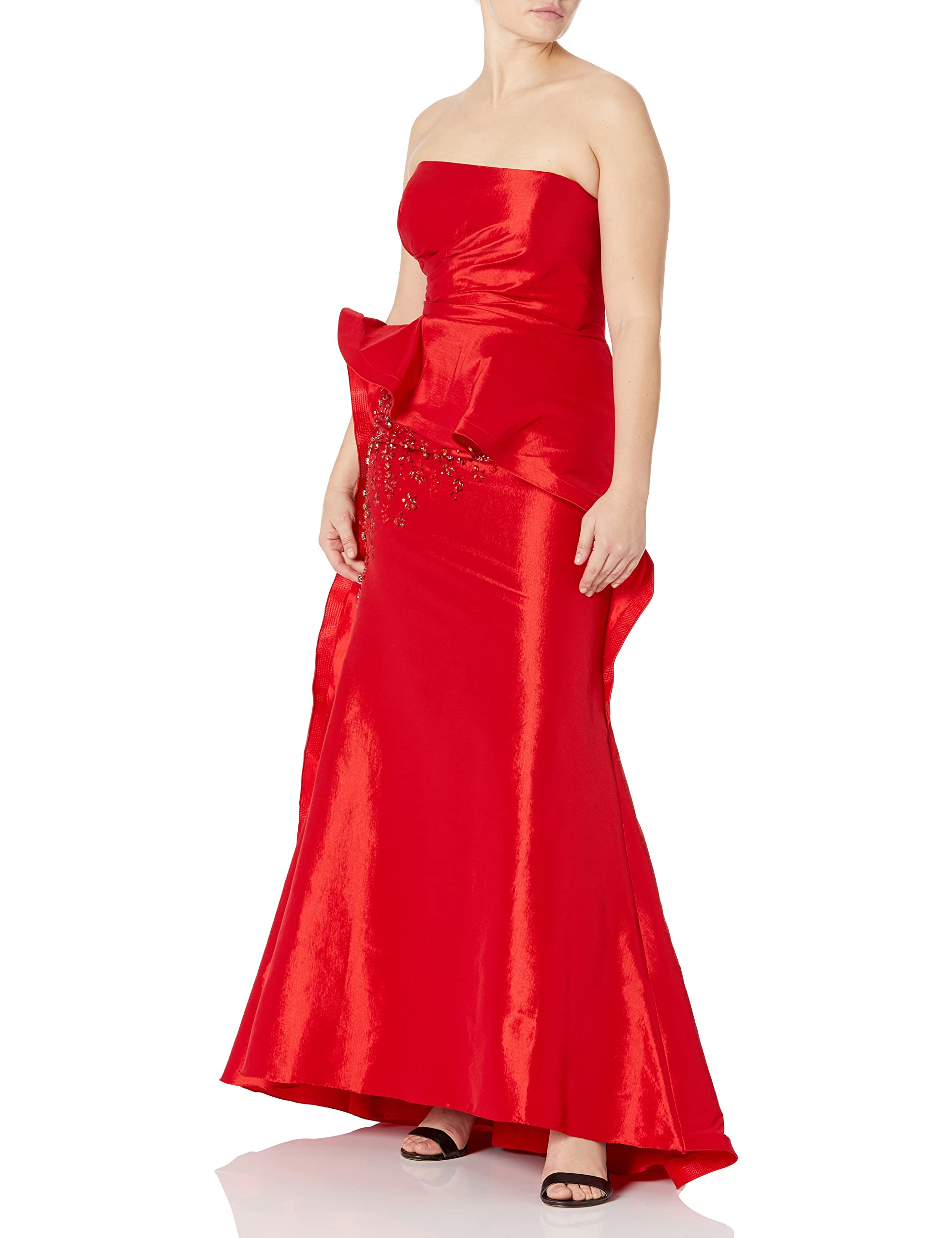 Mac Duggal Women's Multi-Layer Fitted V-Neck Gown