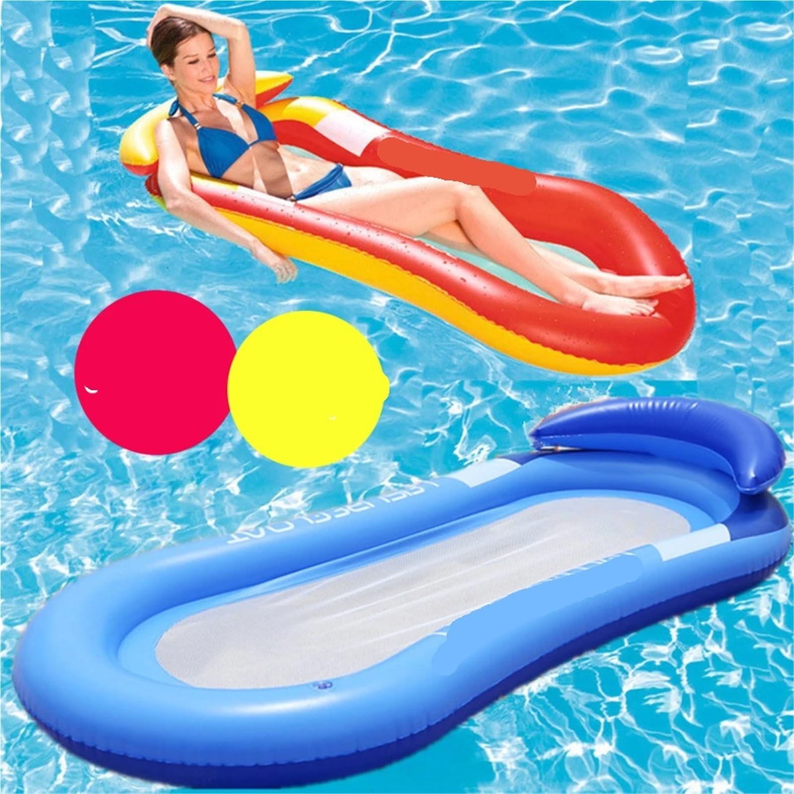 Hamac gonflable pliable pour piscine, fête, salon, plage, sports inclinables