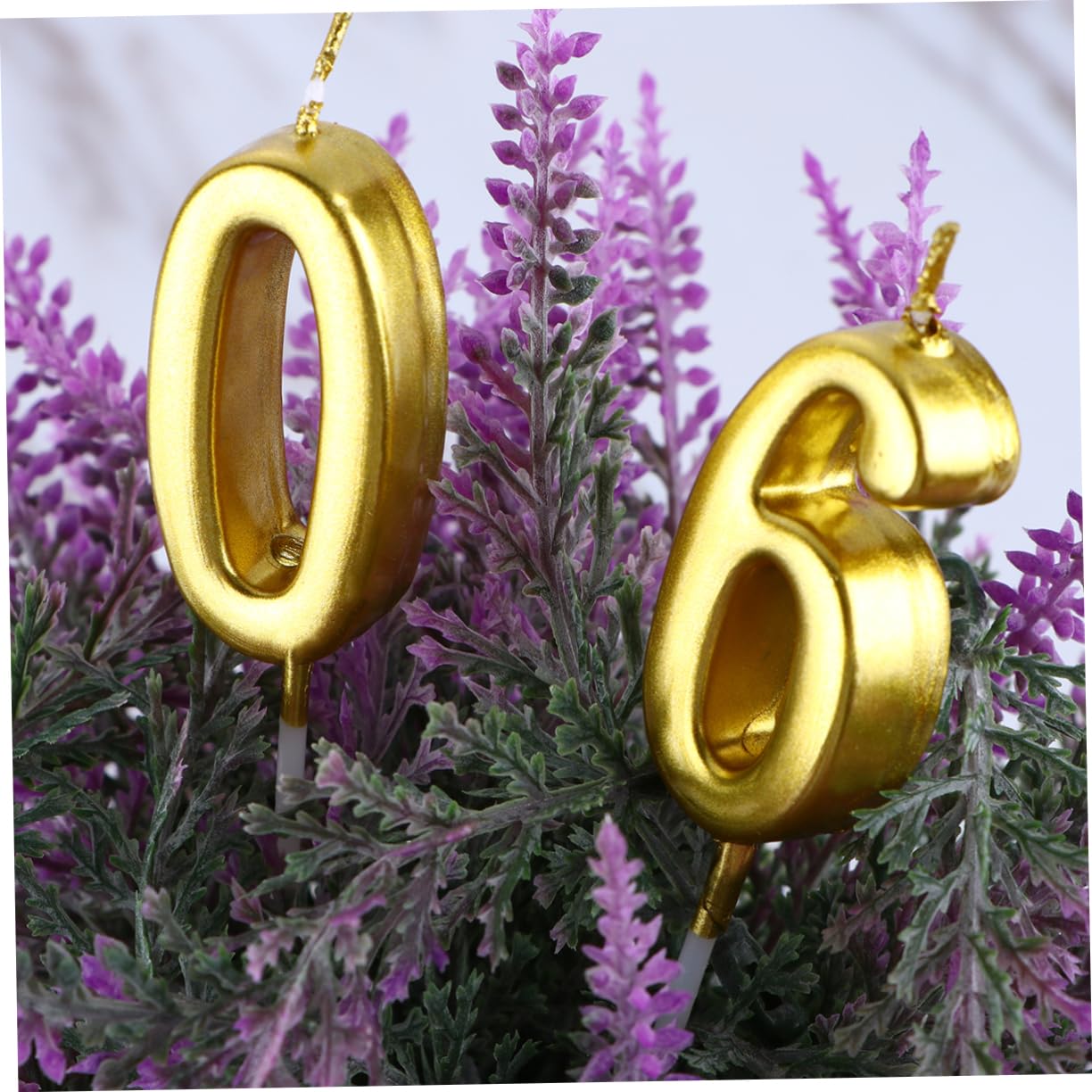 Amosfun 30 Pz numero decori feste compleanno bambini feste di compleanno candele sicure Candele di paraffina d'oro bomboniere numero o candeline per torte
