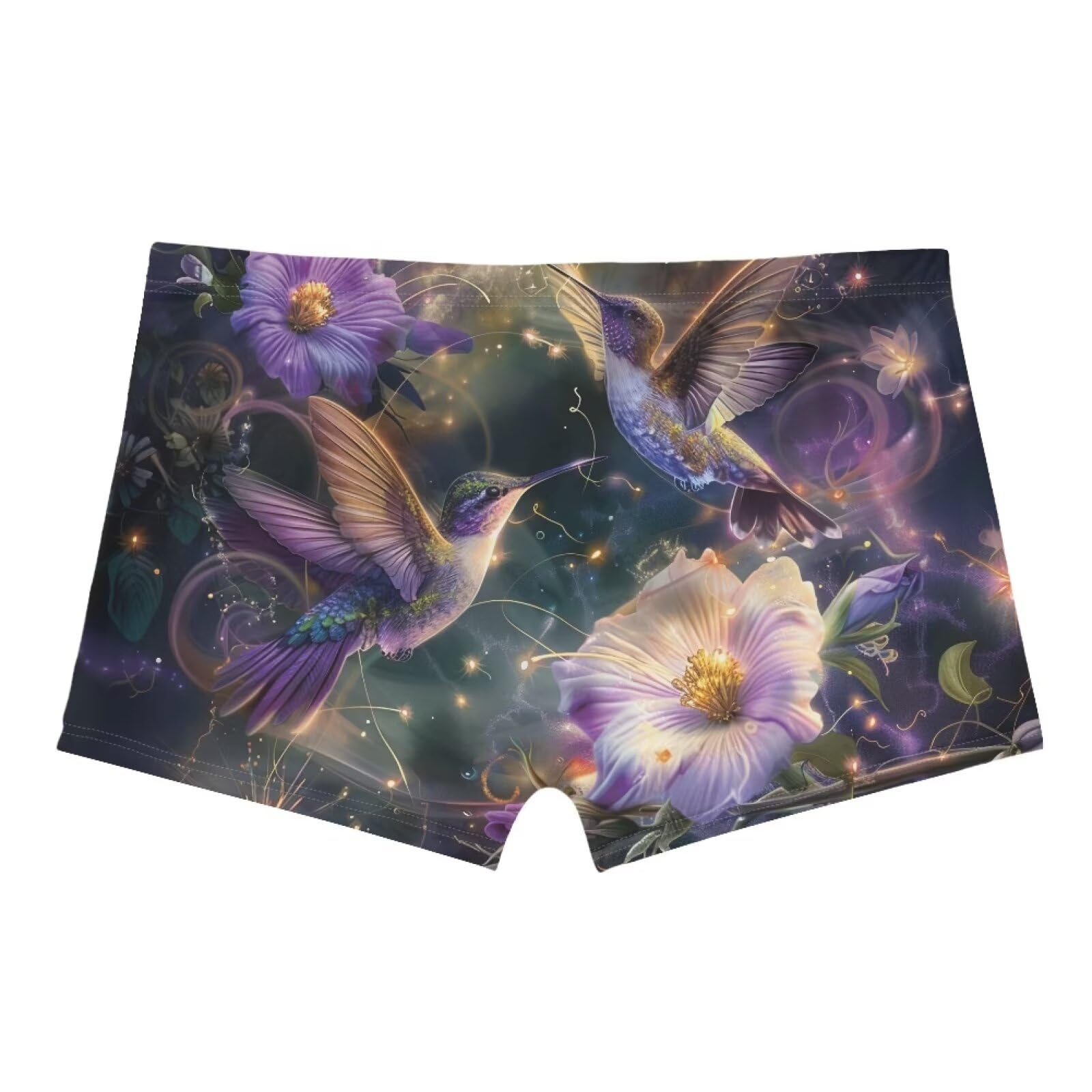 YEXIATODO Hummingbird Floral Yoga Booty Shorts for Women Sexy Pants Dance Sport Workout Hot Pants Plus Size Lounge Wear Briefs for Gymnastic Pole Dance Rave Party Pilates 2XS