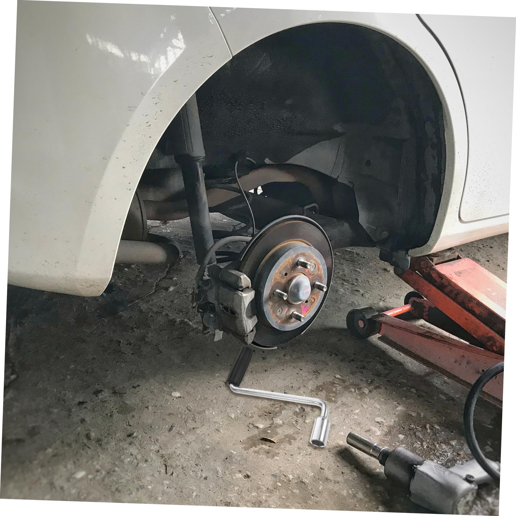 Cabilock Manovella per Rimorchio in Acciaio e Plastica Argento, Maniglia Multifunzionale Facile da Installare per Camper e Rv, Accessorio Utile per Livellamento Jack