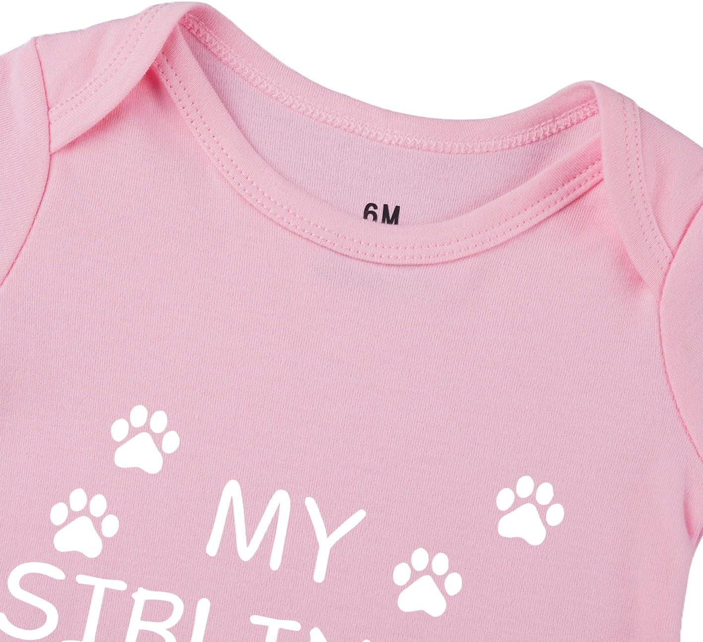 listery Have Paws Baby Bodysuit Paws Romper Dog Baby Infant My Siblings Have Funny Newborn - Image 4