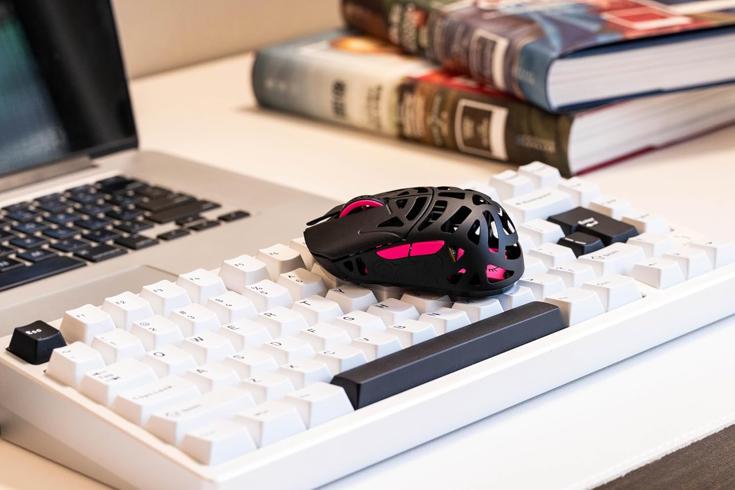 WLMOUSE Beast X Miao Ultralight 31g Magnesium Alloy Cute Gaming Mouse with PAW3950HS Sensor, Cat Paw Theme, Small Hand Gaming Mouse with 8K Polling Rate,TTC/OM Switches (Blue＆Pink(OM Switch))