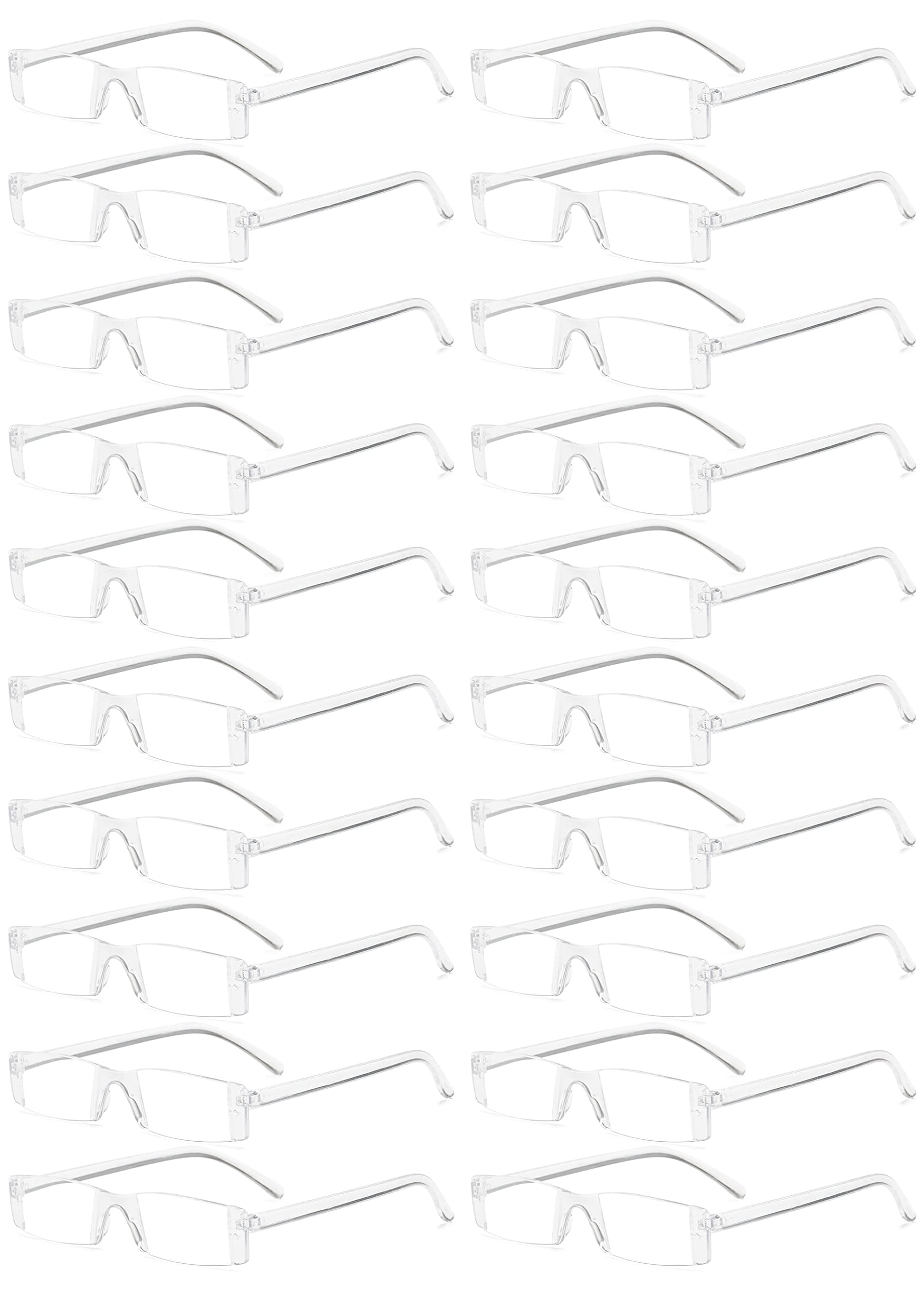 VEVESMUNDO Transparentes Gafas de Lectura Hombre Mujer Sin Montura Vista Calidad Ligero Leer Graduadas Trabajo Presbicia Gafas 1.0 1.5 2.0 2.5 3.0 3.5 4.0