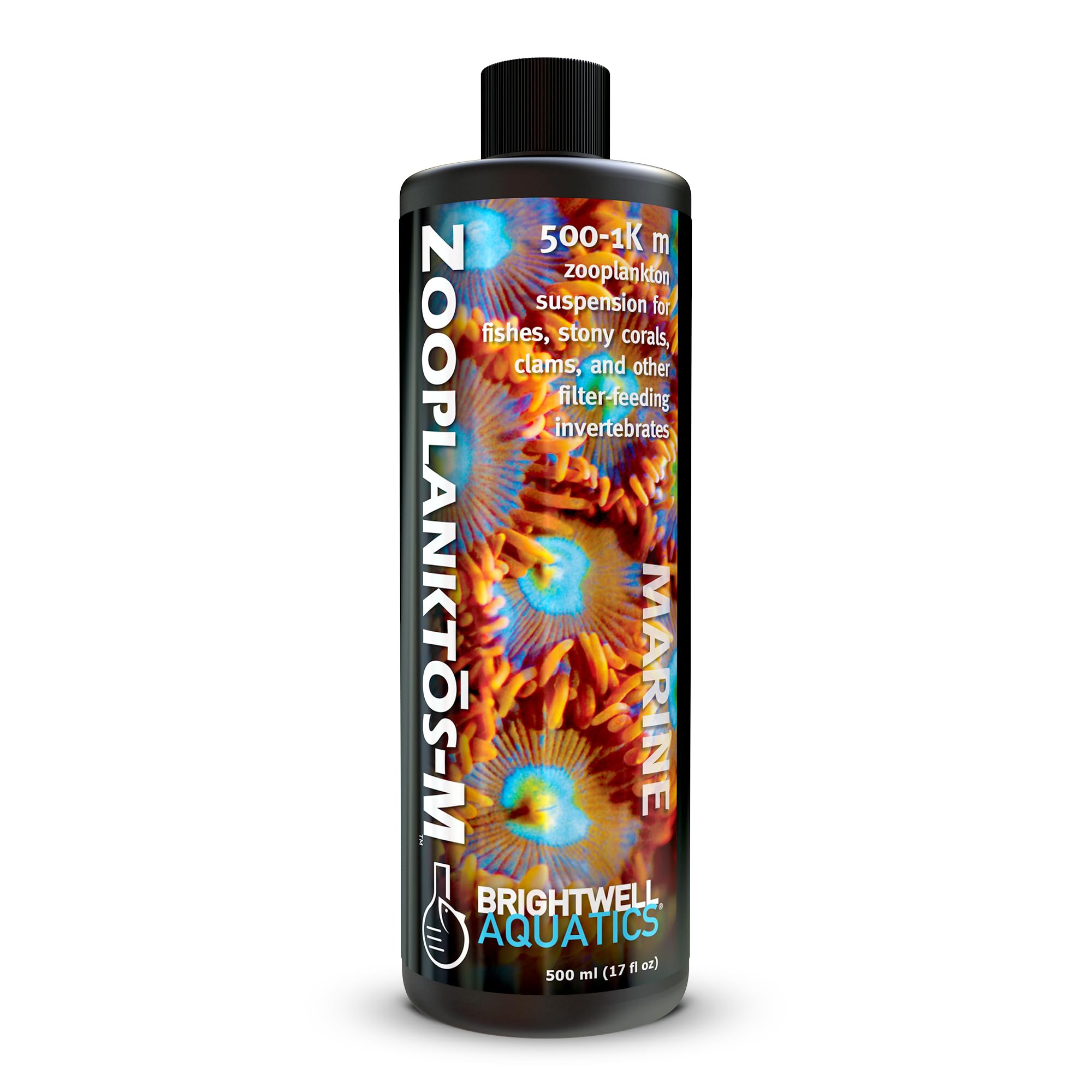 Brightwell Aquatics Zooplanktos-M - Zooplankton Food Supplement for Marine and Reef Aquariums 500-ml