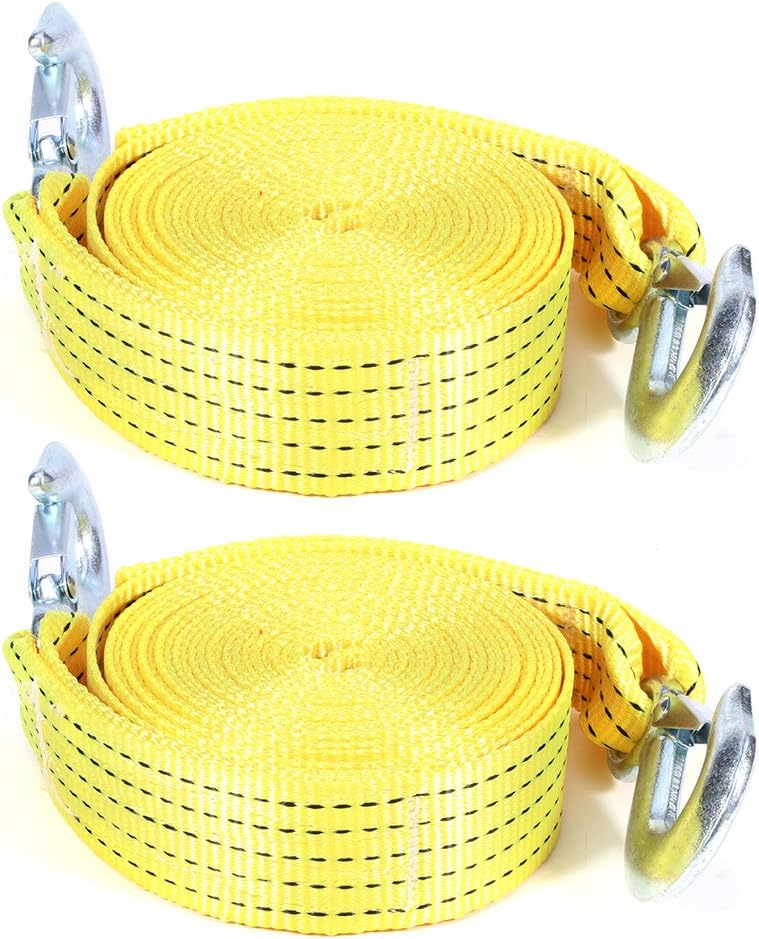 ECCPP 2 PCS Straps,2 Inch 20 feet Heavy Duty Tow Straps