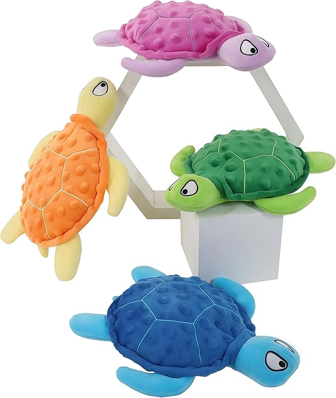 Juguete de Peluche Squeaky Tortuga Marina para Perros - Mordible y Sonoro miniatura 7
