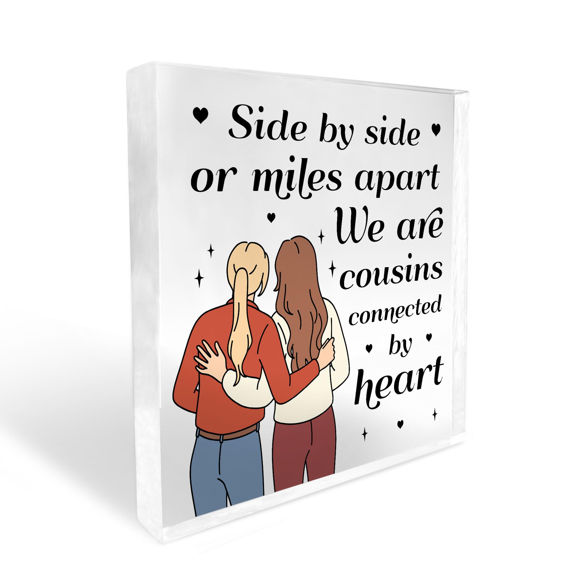 Red Ocean Cousin Gifts For Birthday Christmas Cousin Plaque Gift For Him Her Novelty Gift For Cousin Family Love Gifts