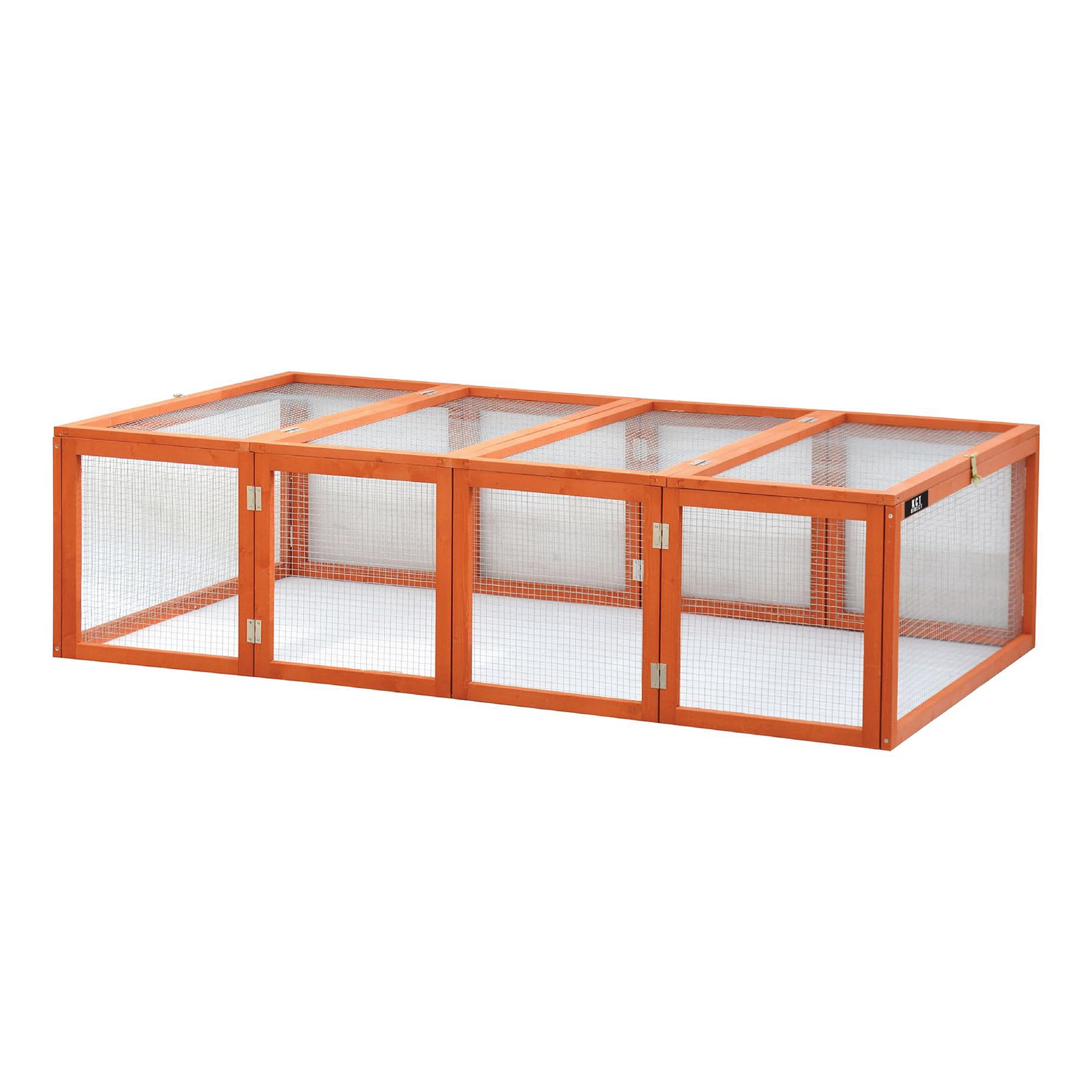 KCT 6ft Wooden Folding Large Pet Run Enclosure - for Rabbits, Guinea Pigs