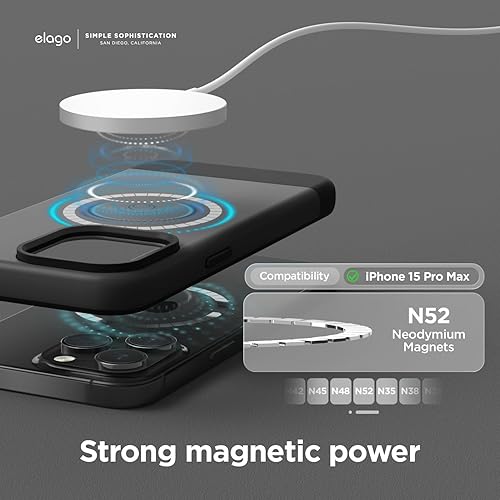 Miniatura 6 de elago Compatible con iPhone 15 Pro Max, compatible con MagSafe, funda deslizante, funda protectora de cuerpo completo, a prueba de golpes, funda