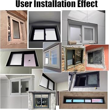 24W24H inch White Horizontal Sliding Windows for Basement Replacement Window, Houses Ventilation Windows Aluminum Tempered Glass Windows with Removable Screen
