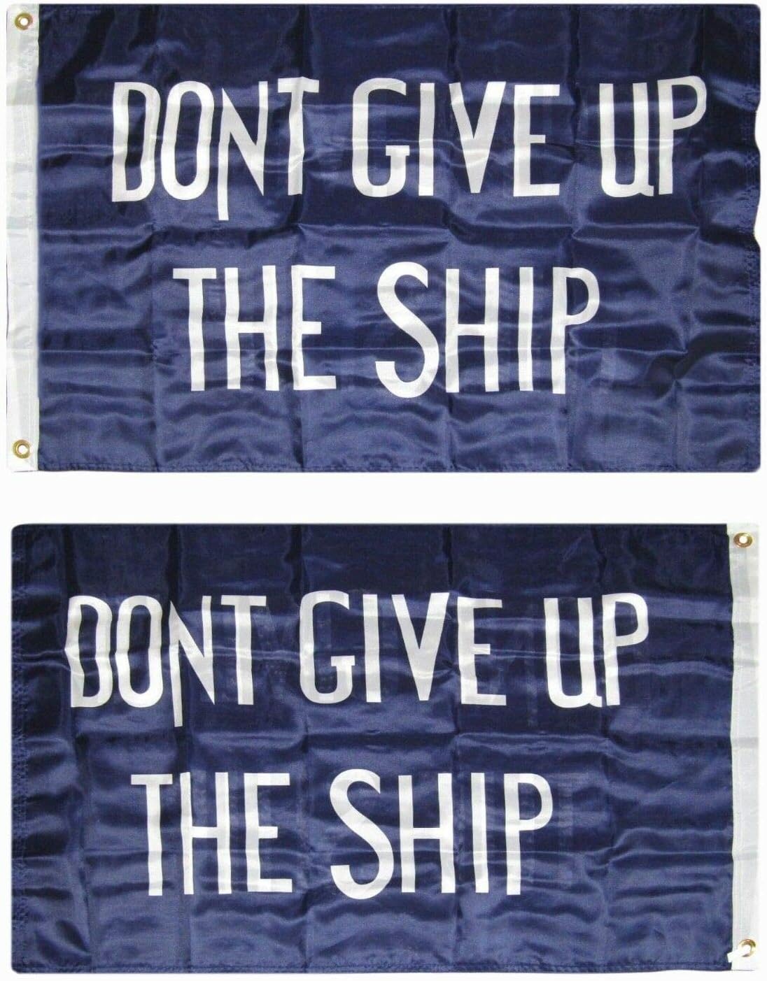 JumpingLight 2x3 Commodore Perry Dont Give Up The Ship Double Sided 2ply Flag 2x3 - Quality Flags