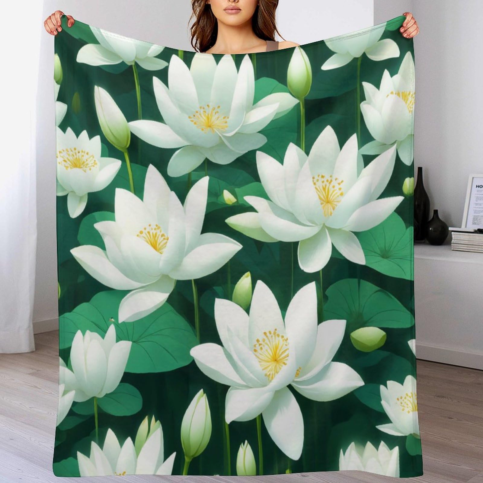 Couverture polaire pour lit et canapé créez un cocon de chaleur douce Lotus Plaid