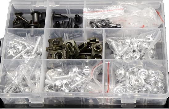 Bodywork Screws for Suzuki DR 650 S/SE DR650S DR 650S DR650 S 1994 1995 1996 1997 1998 1999 2000 Full Fairing Bolts Kit Speed Nuts Motorcycle Side Covering Screws Color Silve