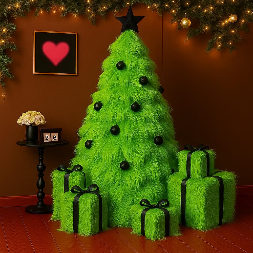 Faux Fur Fabric, 23.6x47.2inch Soft Fake Fur Material for Fluffy Fuzzy Home Decor Sewing, Halloween Christmas Crafts (Green, 23.6x47.2 inch)