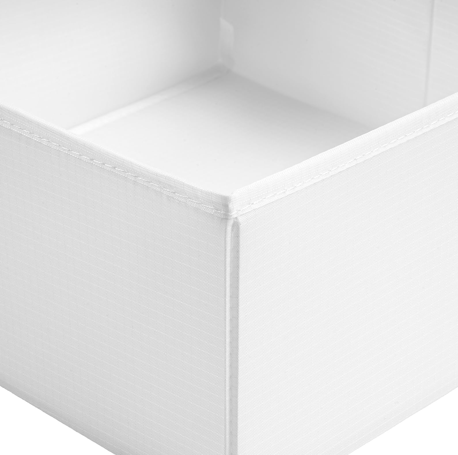 TYEERS Organizadores de Cajones 6 Piezas, Tela Duradera Lavable, Cajas de Almacenaje para Baño Armario Cómoda, Blanco
