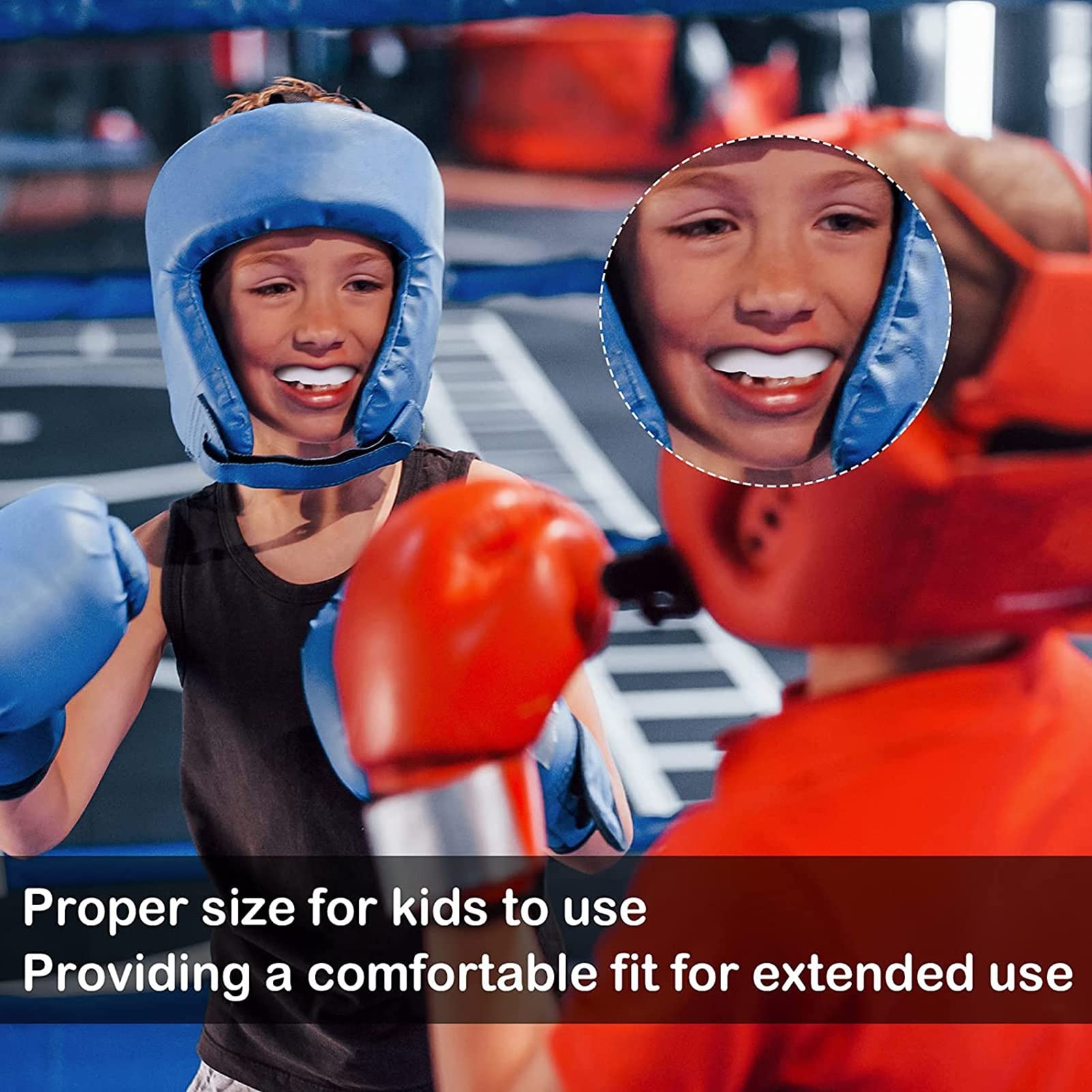 6 Protège-dents, Protège-dents EVA Sports Avec Étui Transparent, pour Le Judo, Le Grappin, Le Combat Libre, Le Hockey Sur Glace, Le Rugby, Le BJJ, Le Baseball et Le Muay Thai
