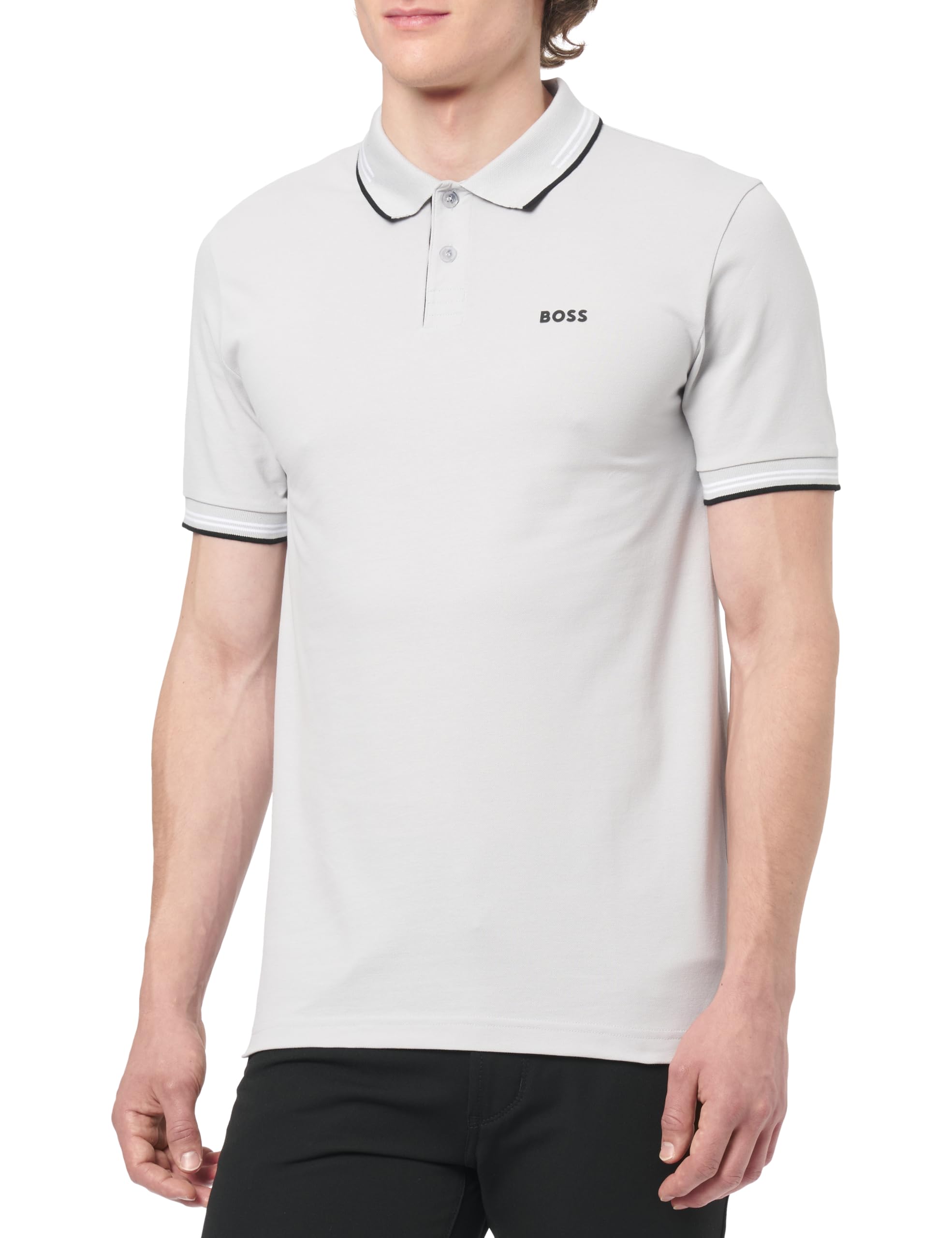 BOSS Men's Paul Polo Shirt, 053light/pastel Grey, XL
