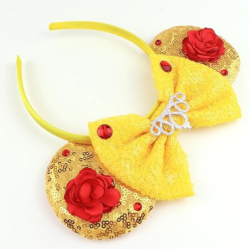 Miniatura 33 de Diadema con orejas de ratón de Minnie de leopardo, decoración de fiesta, diadema de orejas de ratón para disfraz de Halloween, accesorios para el 2