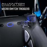 Vista 5 de HEXGAMING PHANTOM Pro Controller with 4 Remappable Buttons, 6 Remapping Profiles, 8 Interchangeable Analog Stick, and Adjustable Triggers Compatible