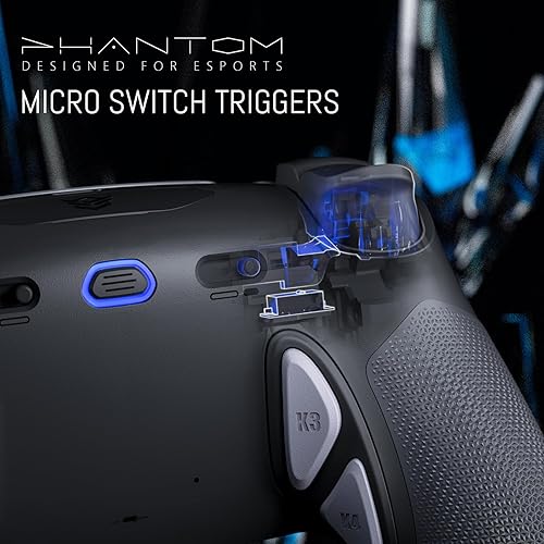 Miniatura 5 de HEXGAMING PHANTOM Pro Controller with 4 Remappable Buttons, 6 Remapping Profiles, 8 Interchangeable Analog Stick, and Adjustable Triggers Compatible