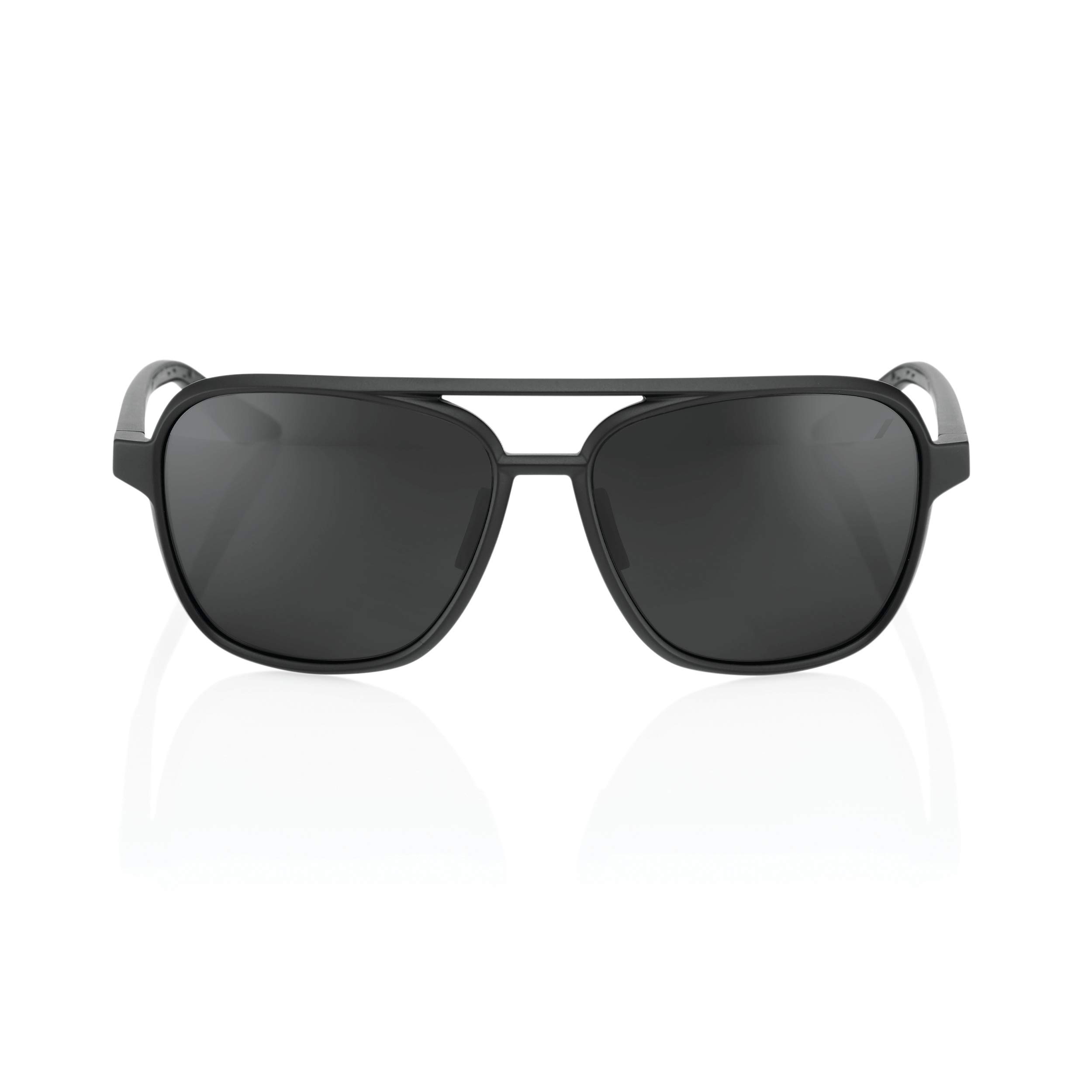 Kasia Aviator Round - Matte Black - Black Mirror Lens