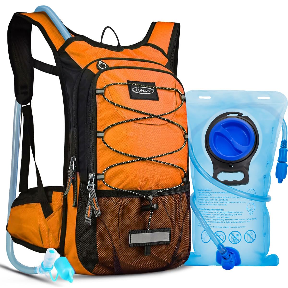 Sac à dos d'hydratation isotherme avec poche à eau de 3 L sans BPA, garde les liquides au frais pendant 5 heures, sac à dos pour la randonnée, la course, le vélo, la chasse, l'escalade