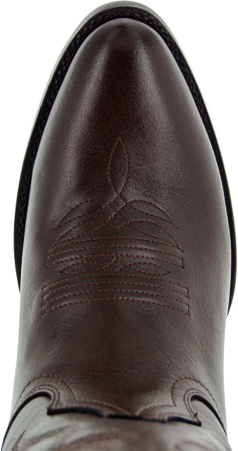 Soto Boots Mens Classic Round Toe Cowboy Boots H7001 7.5 Brown