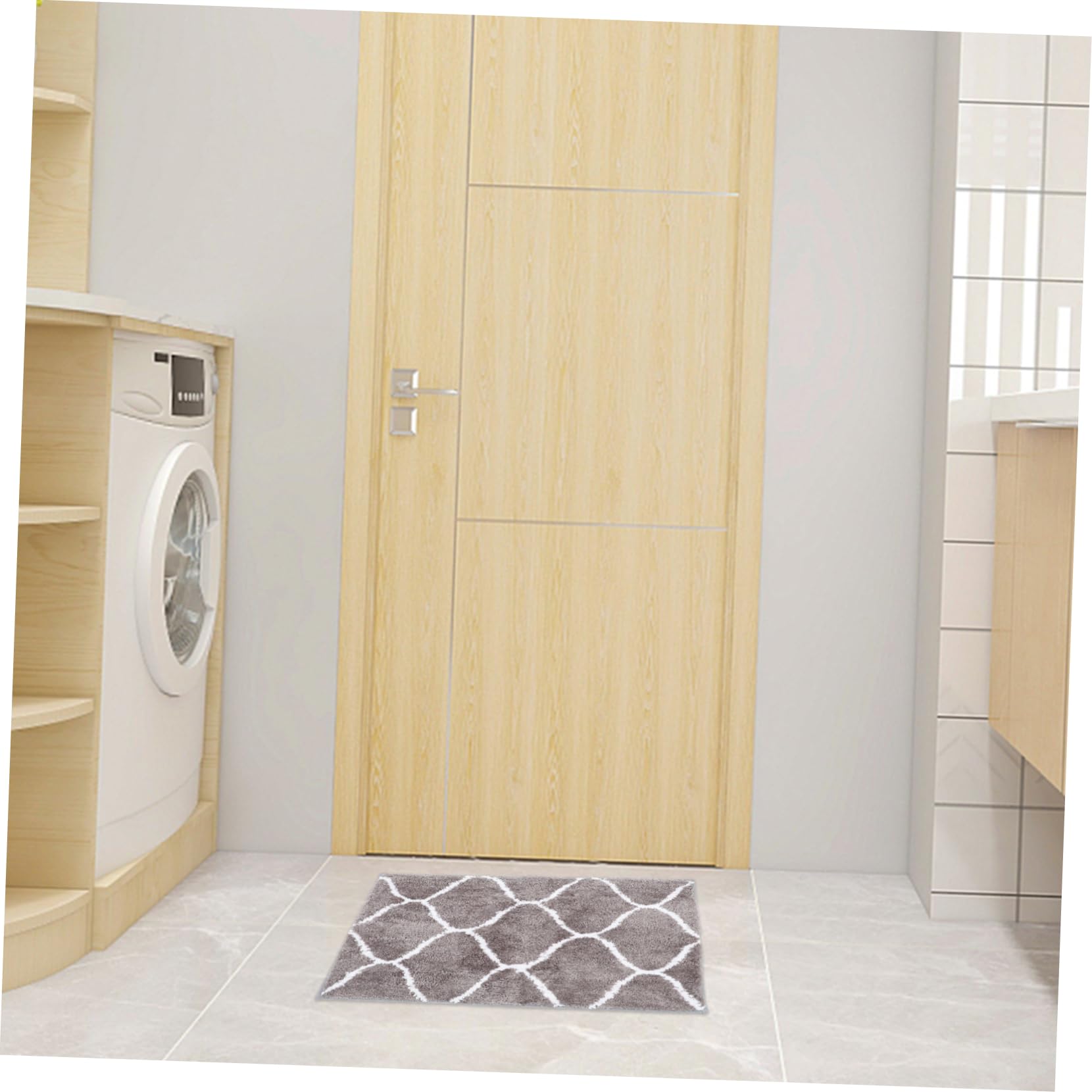 Alfombrilla Antideslizante de Baño y Absorbente Tapete de Poliéster para Suelo de Baño Alfombrilla