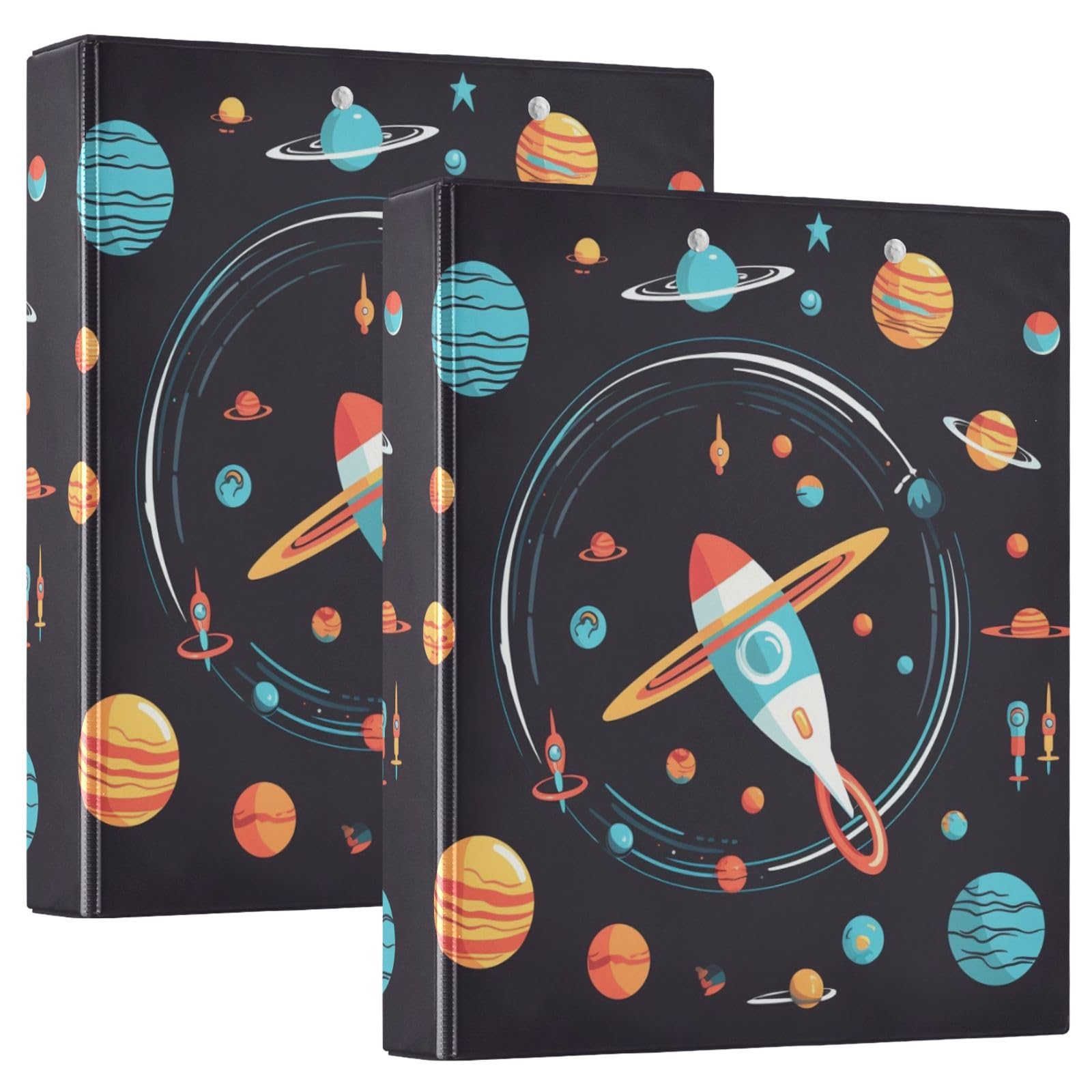 Creative Planets - Raccoglitore a 3 anelli, 3,8 cm, contiene 200 fogli con 3 tasche interne in PVC trasparente, per scuola e ufficio