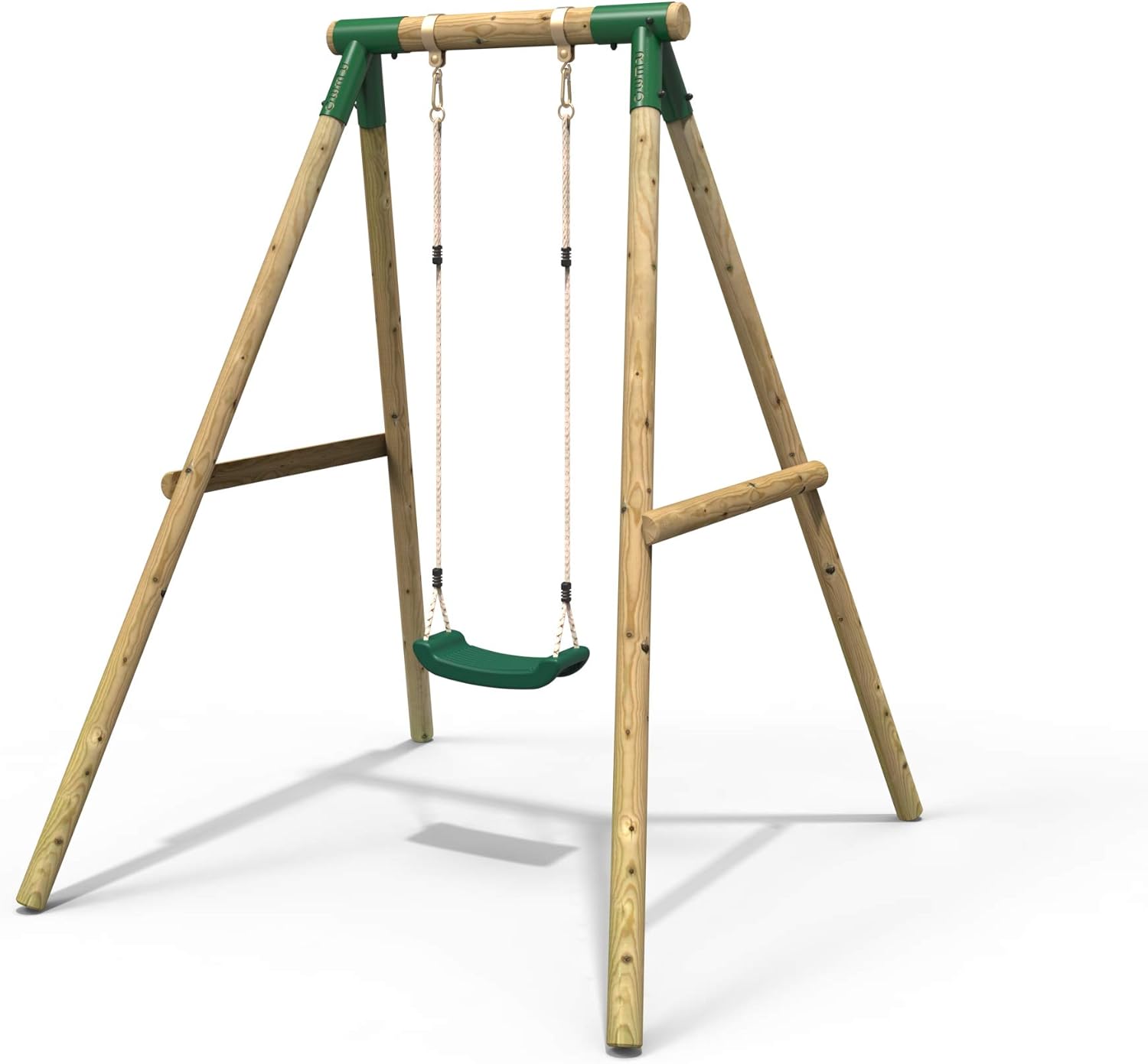 Rebo® Wooden Garden Swing Set Solar OutdoorToys Kids' Outdoor