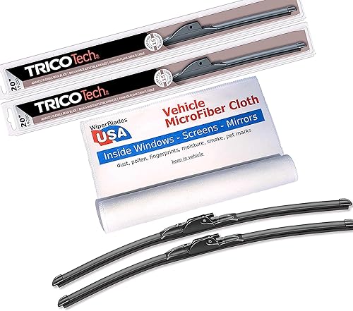 Juego de limpiaparabrisas para Ford F350 F-350 Super Duty Set Trico Tech Beam Blades Set con microfibra interior de automóvil