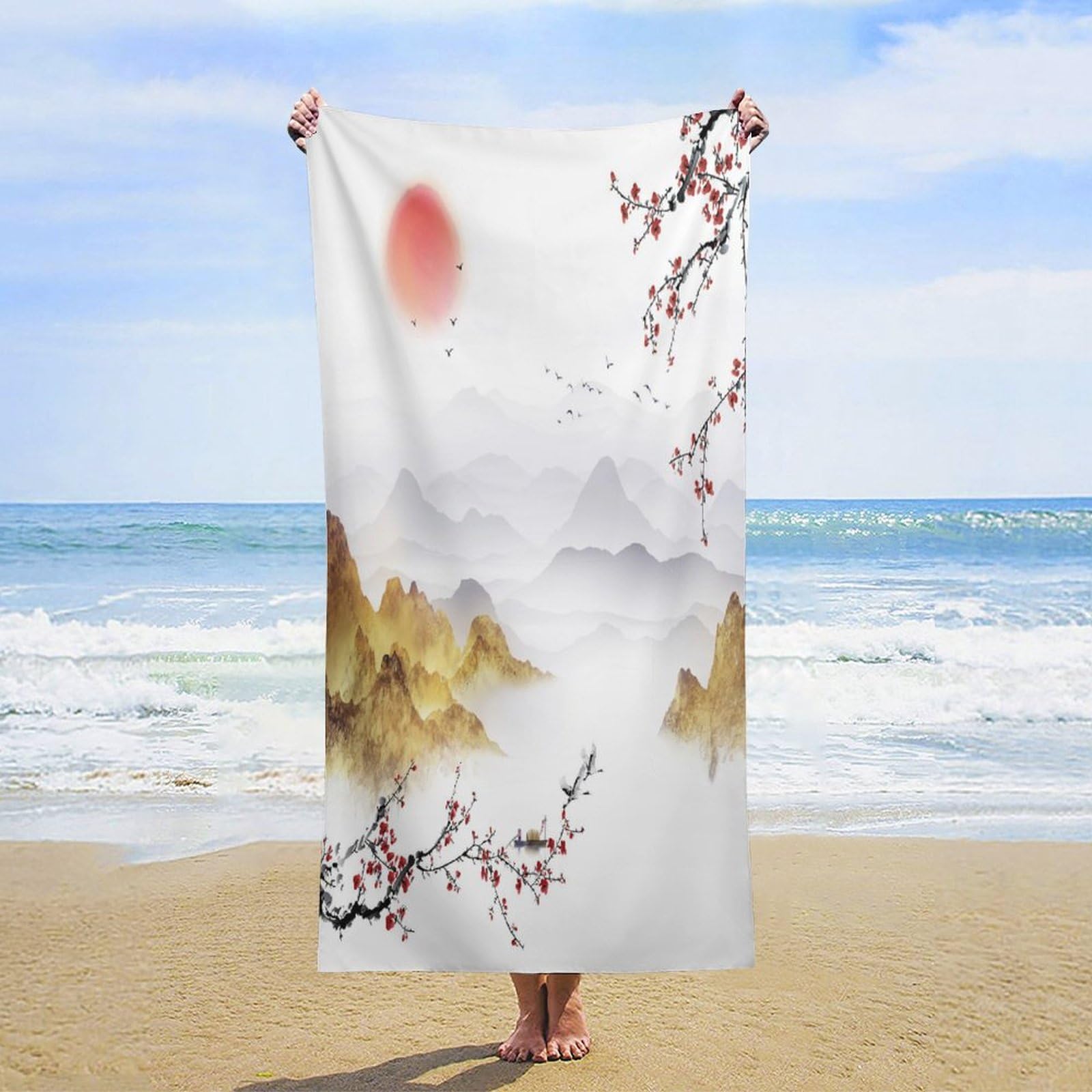 Amazon.com: LNDDYTP Abstraction Japanese Art Oversized Beach Swim