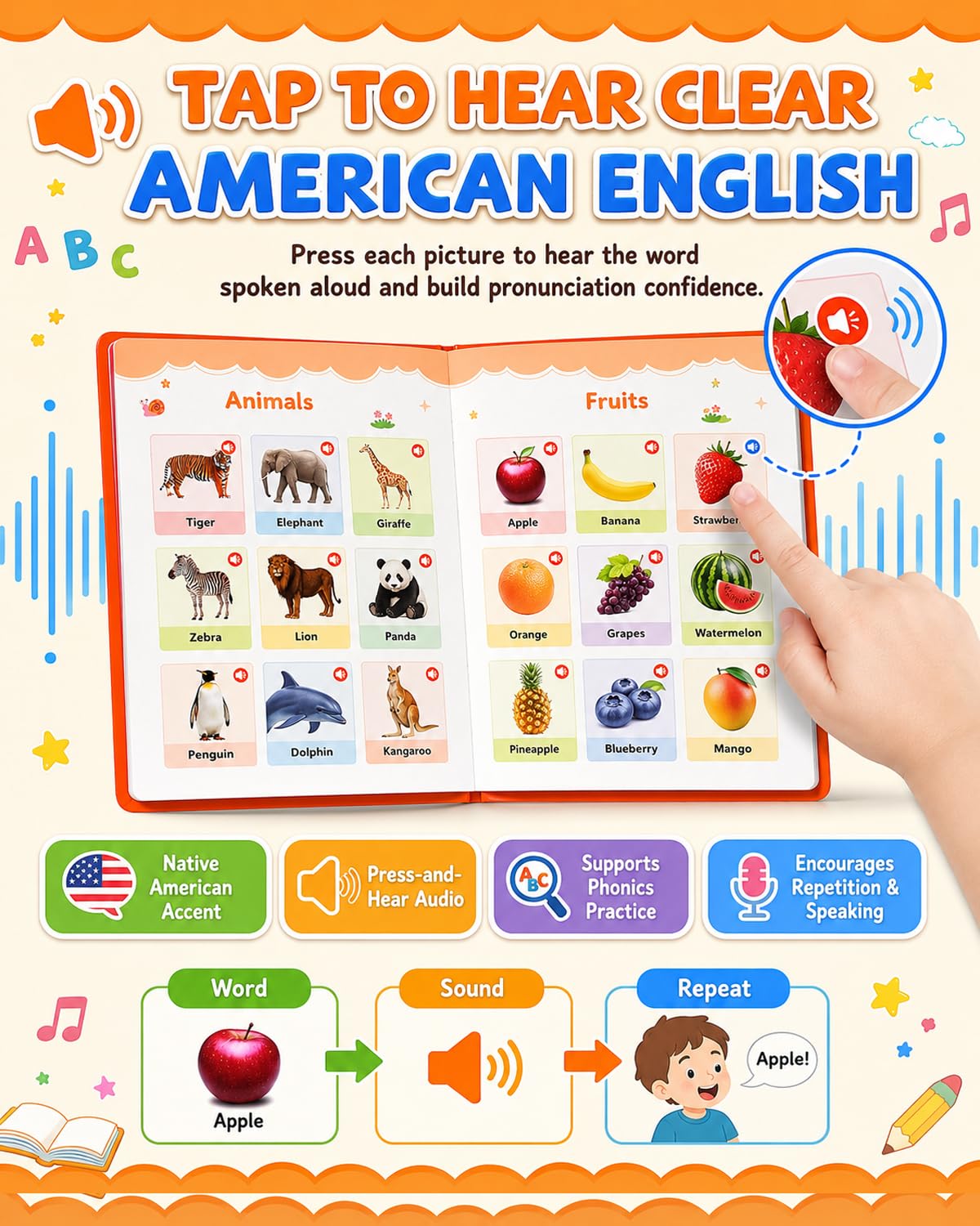 Amazon | My First English Words サウンドブック – 470以上の単語