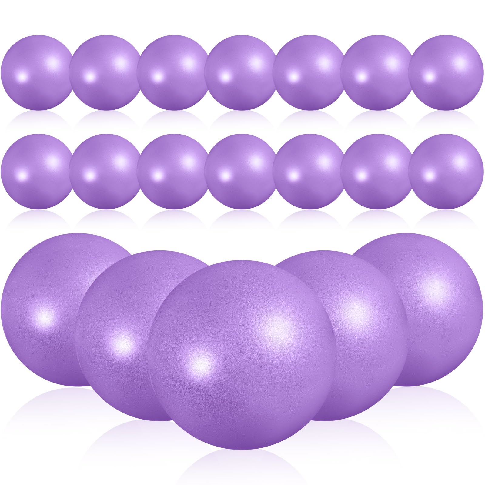 Sotiff Operation Christmas Box Gift Fillers Kit 20 Pcs 9 Inch Exercise Pilates Yoga Ball Therapy Ball Pink Purple for Yoga Stability Barre Training Stretching Physical (Solid Purple)