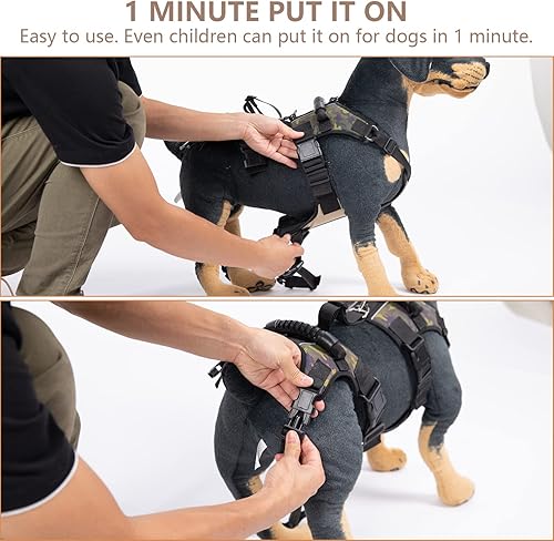 Miniatura 9 de Coodeo Arnés de elevación para perros, soporte de cuerpo completo y eslinga de recuperación, chaleco de rehabilitación para patas traseras de