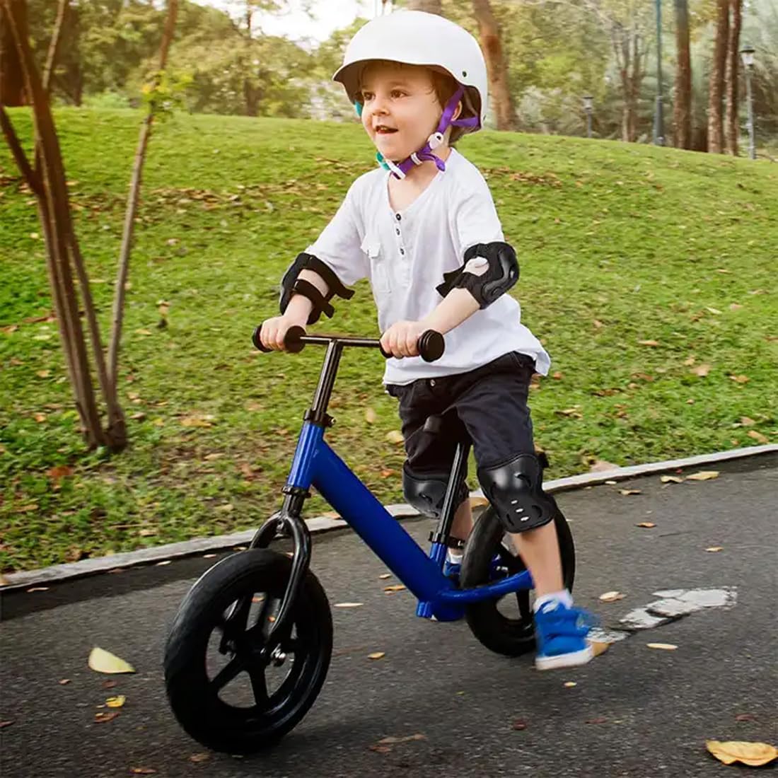 GXGM Ensemble de protection pour patins à roulettes pour enfants de 6 pièces avec genouillères, coudières et protège-poignets pour enfants de 3 à 12 ans, adapté au patinage en plein air et au cyclisme